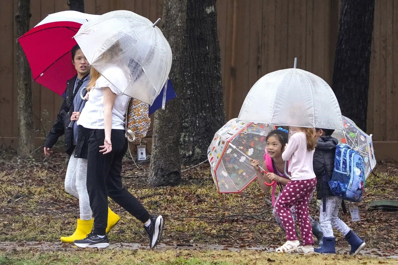 Heavy rains soak Texas and close schools as downpours continue