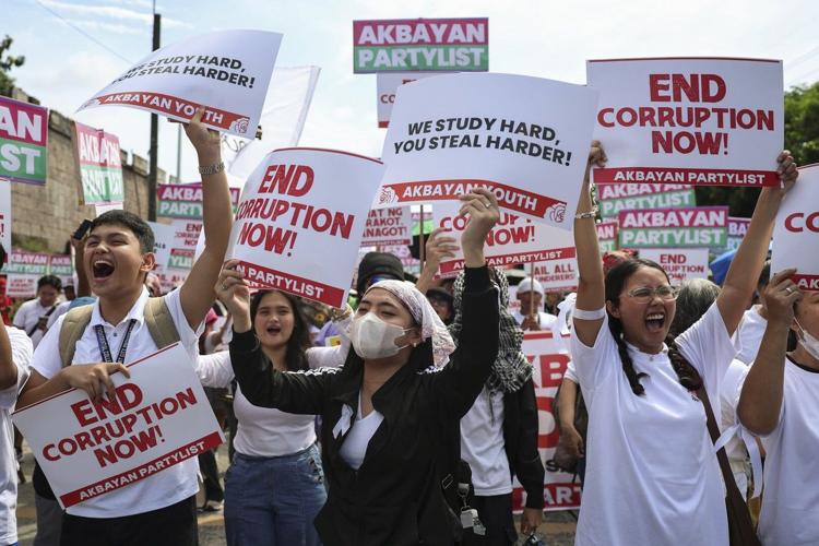 Thousands protest in the Philippines over massive corruption scandal