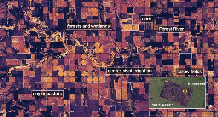 First radar images from new Earth-mapping satellite showcase Maine coast and Minnesota farmland