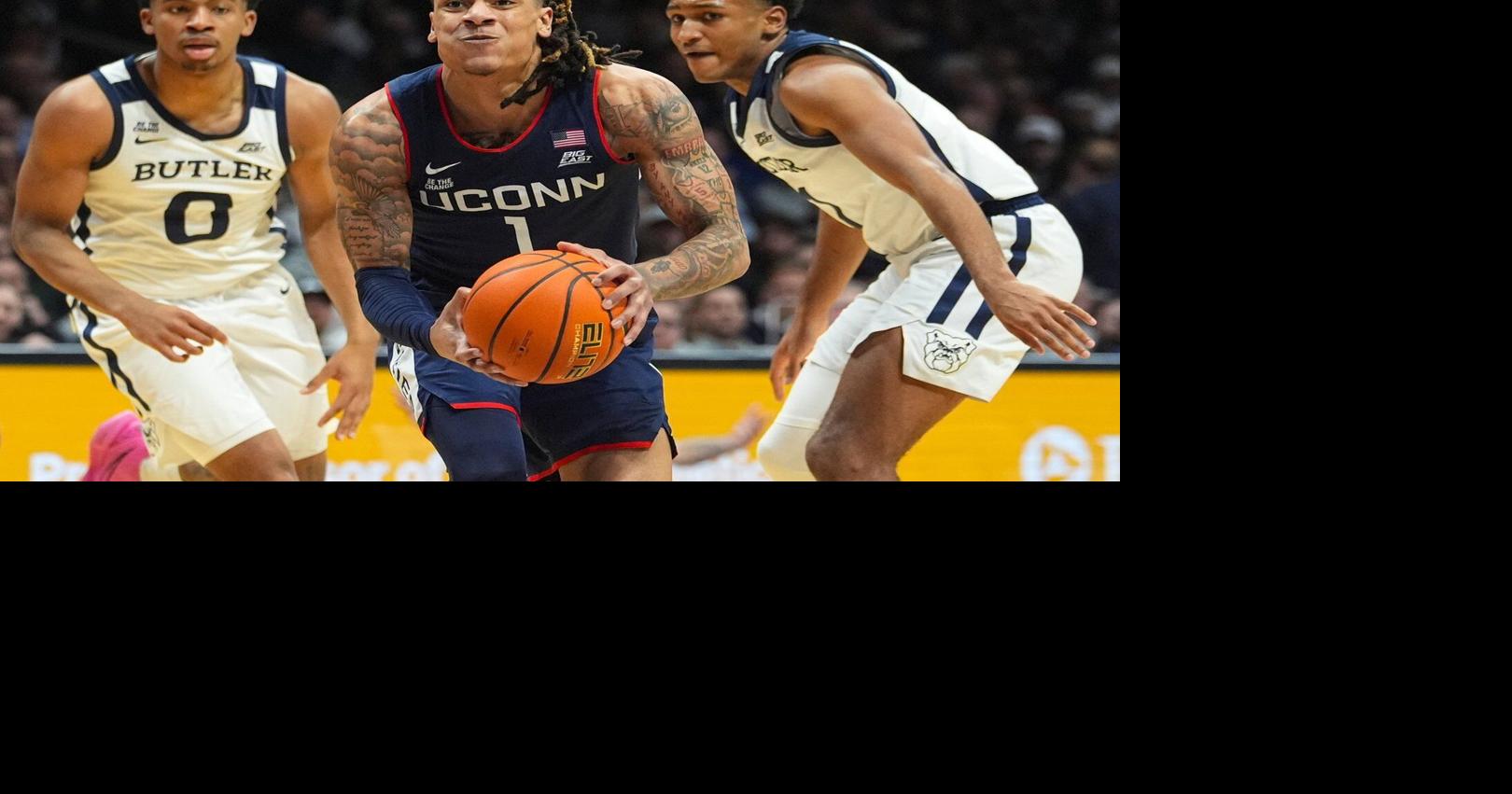 Ball and Reed lead No. 6 UConn to 80-70 victory at Butler