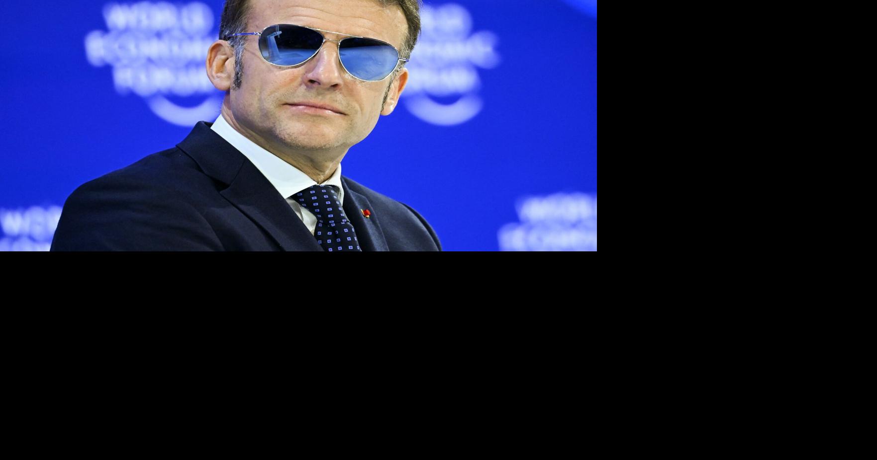 Emmanuel Macron's indoor sunglasses made him a freedom fighter in Davos — other leaders should follow suit