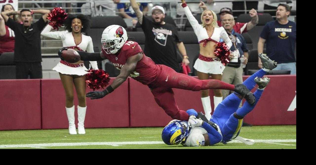 Rookie Marvin Harrison Jr. catches first 2 NFL touchdowns and Cardinals roll past Rams 41-10