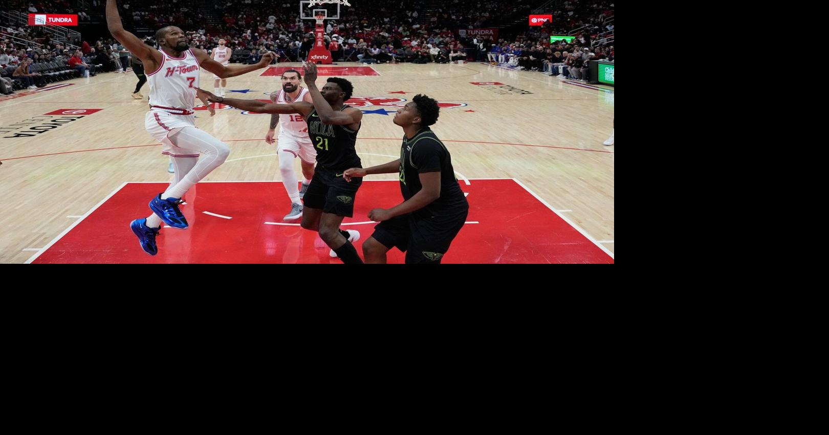 NBA scores: Durant climbs to 6th on NBA career scoring list in Rockets’ 119-110 win over Pelicans