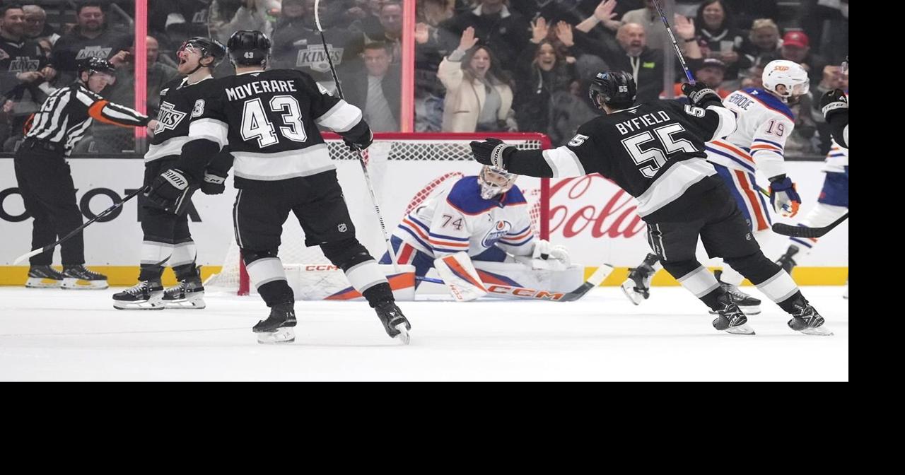 Byfield scores twice for Los Angeles Kings in 4-3 OT win over Edmonton Oilers