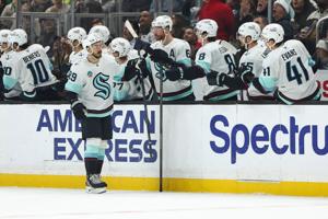 Jordan Eberle scores on the power play and Kraken hold off struggling Kings 3-2