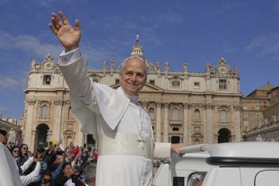 AP PHOTOS: Pope Leo XIV takes his first popemobile ride in St. Peter's Square ahead of installation