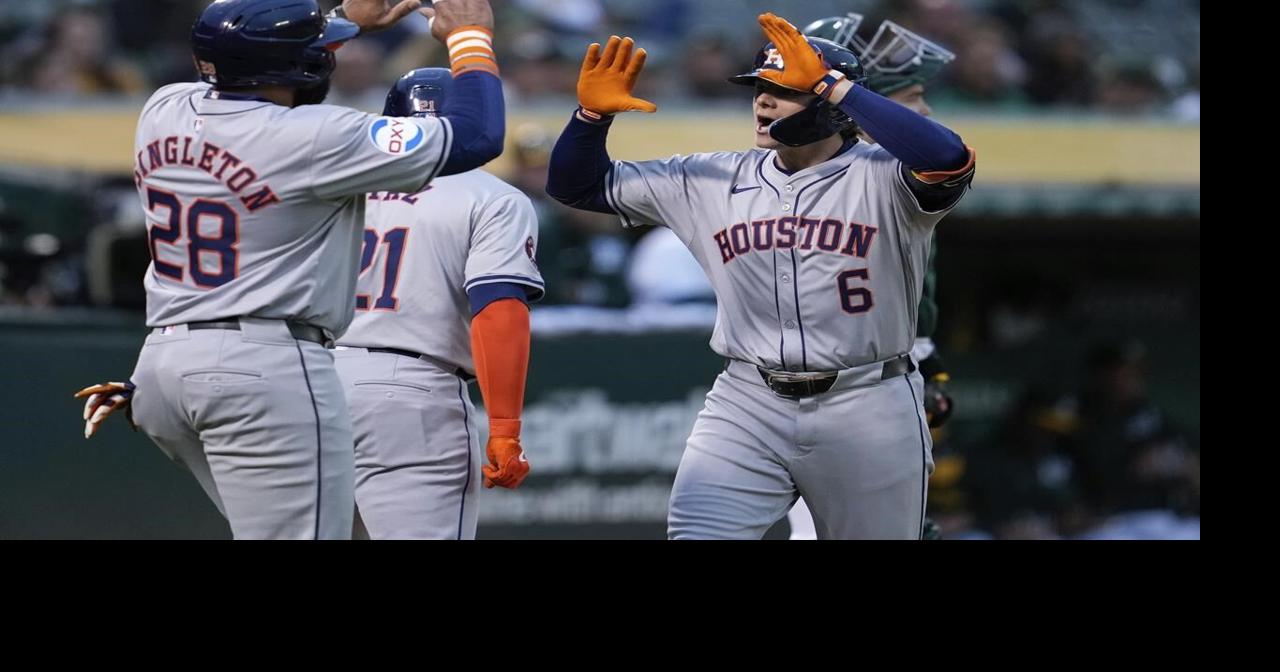 Verlander strikes out 9, passes Greg Maddux for 10th on all-time list as Astros beat A's 6-3