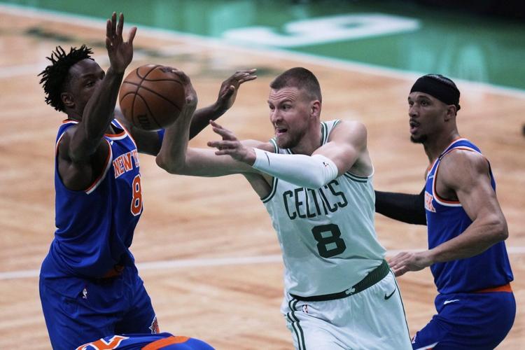 Knicks come from 20 down, beat Celtics 108-105 in OT as Bridges' steal preserves Game 1 win