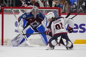 Goaltender Trent Miner, defenseman Ilya Solovyov notch NHL firsts to help Avs beat Blue Jackets 4-0