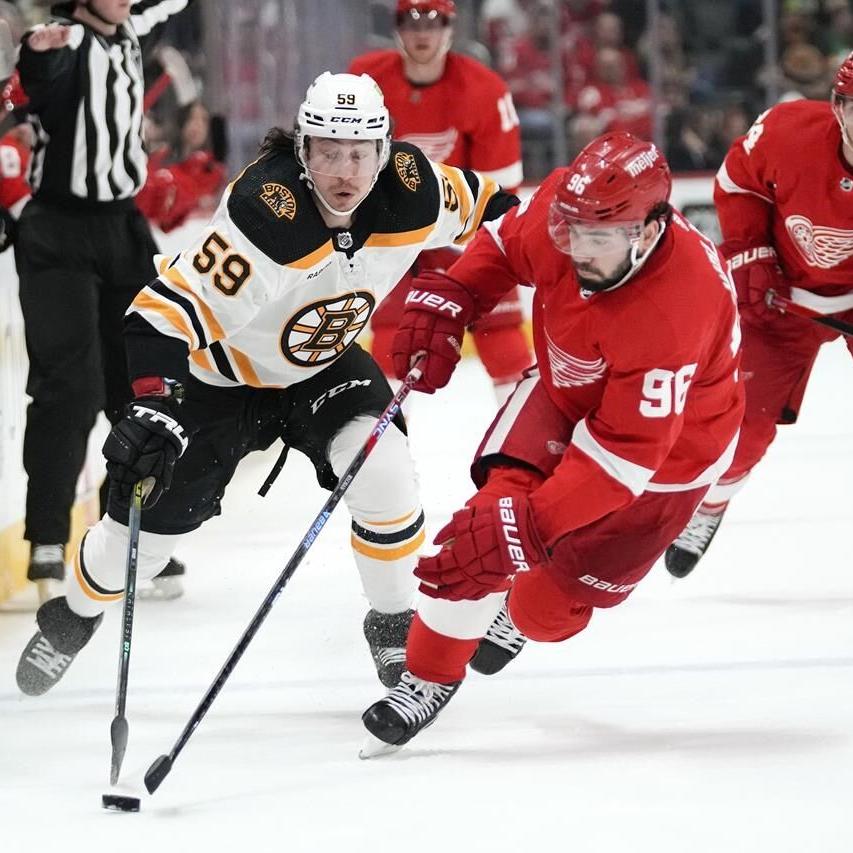 Red Wings beat Bruins 5-3, a day after losing to NHL's best