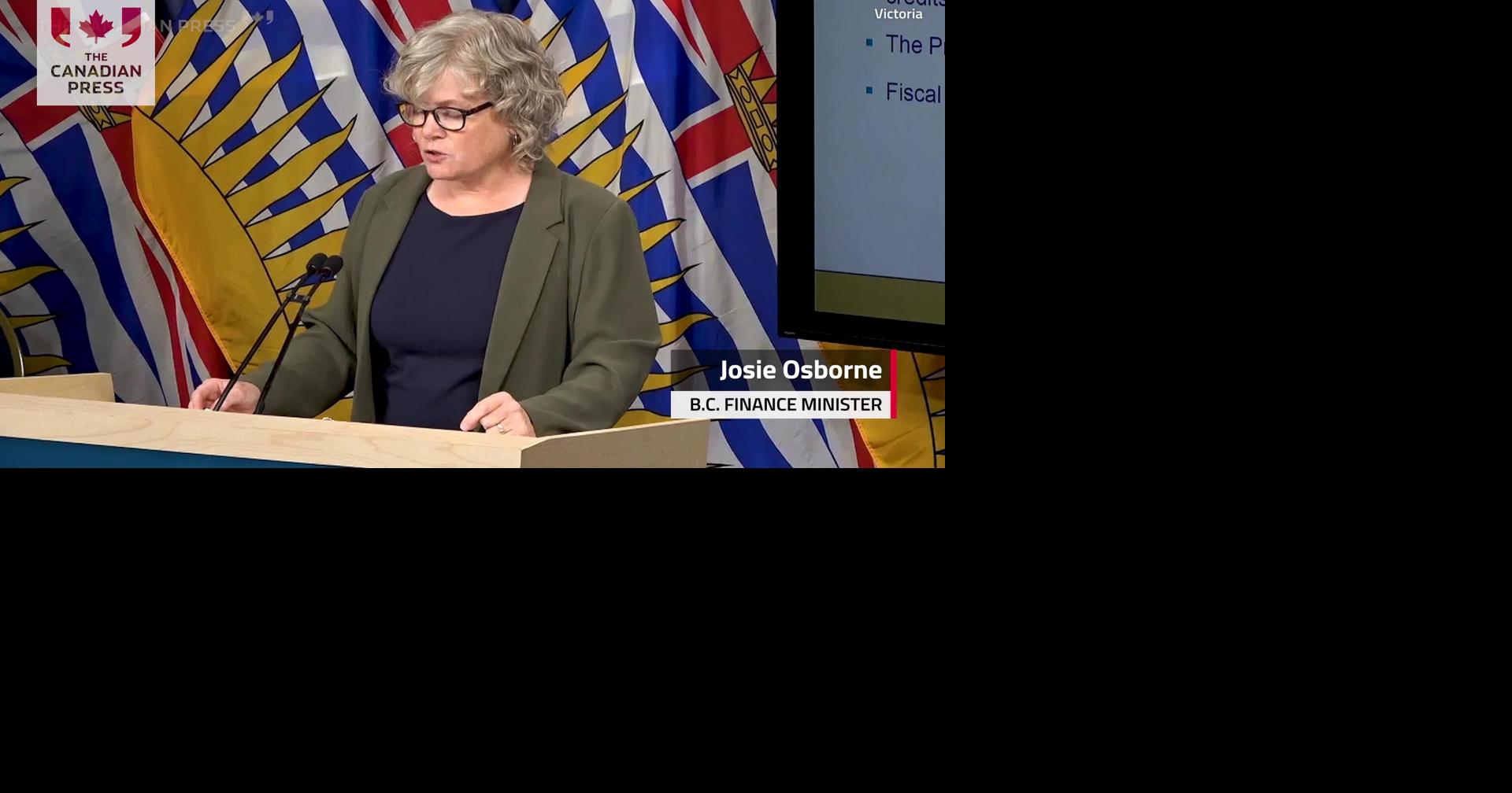 B.C.'s deficit forecast up 0M to .8B after calculation errors on gas royalties