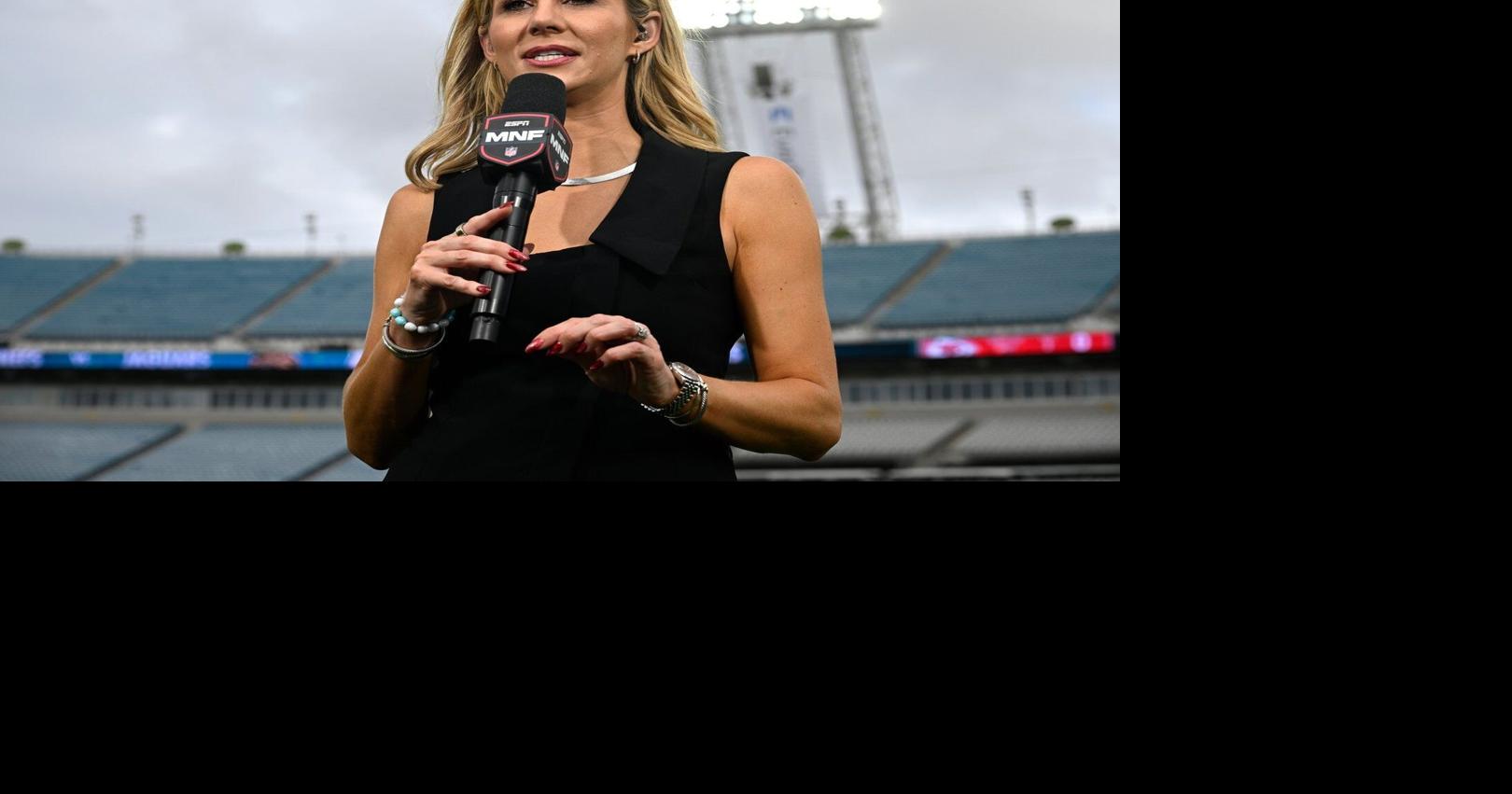 From sideline sprints to surprise interviews, ESPN’s Laura Rutledge enjoys a hectic football season