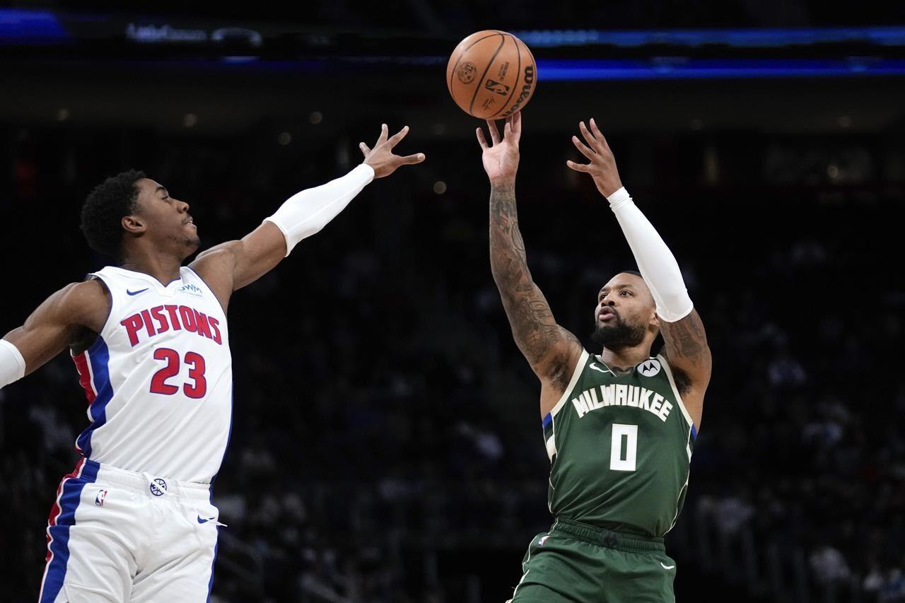 Antetokounmpo's triple-double helps Bucks pull away late for win over  Pistons