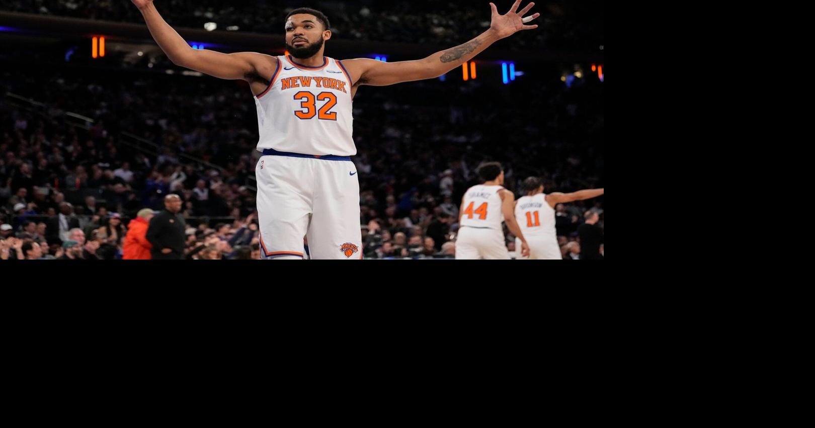 Knicks outlast Nuggets 134-127 in 2 OTs for their eighth straight victory as Brunson scores 42