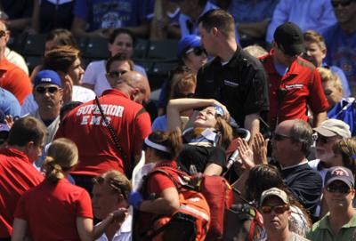 Little girl, two, struck by foul ball which left Chicago Cubs star