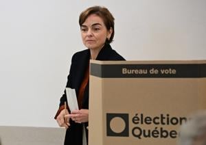 CP NewsAlert: CAQ Leader Christine Fréchette projected to loses seat
