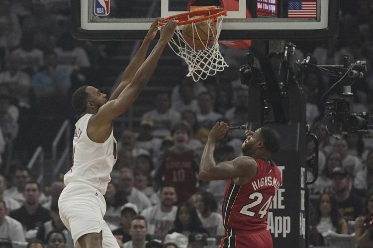 Mitchell, Jerome help Cavaliers rout Heat 121-100 in Game 1 of 1st