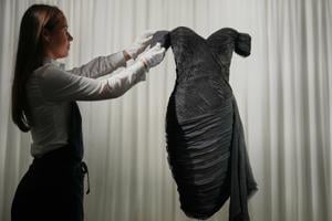 Back in black: Princess Diana's 'revenge dress' goes on show ahead of Sotheby's auction