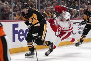 Edvinsson's OT winner powers Red Wings past Penguins 3-2