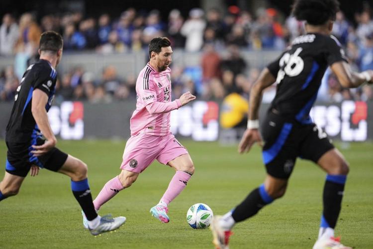 Allende scores twice to help Inter Miami tie the Earthquakes 3-3 in Messi's MLS Bay Area debut