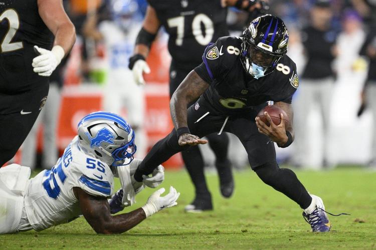 It's rare to see the Ravens pushed around physically, but that's what happened against Detroit