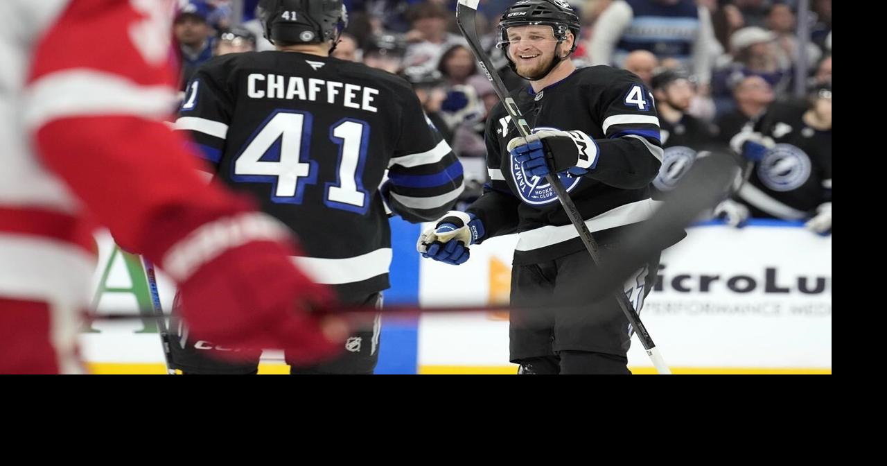 Kucherov and Guentzel lead the Lightning past the Red Wings 5-1