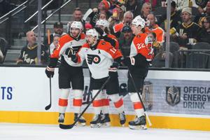 Konecny scores twice as Flyers end 6-game skid with 2-1 victory at Vegas