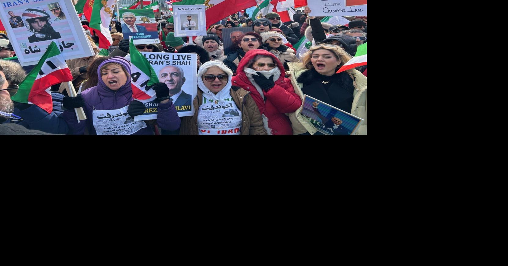 Tens of thousands march in Richmond Hill in support of anti-regime movement in Iran after U.S. and Israeli airstrikes