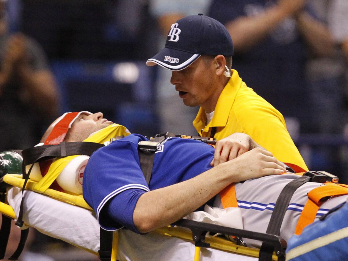 Blue Jays pitcher J.A. Happ hit in head by line drive, taken off field on  stretcher – New York Daily News