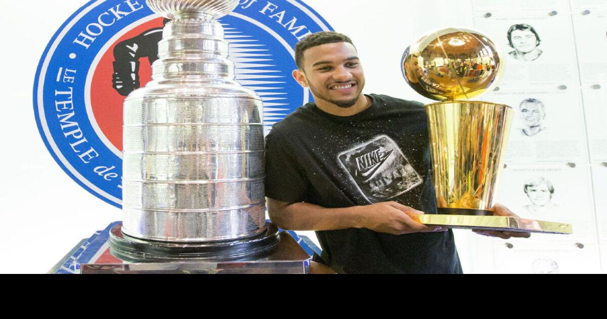 Canadian Cory Joseph brings NBA trophy to hockey shrine