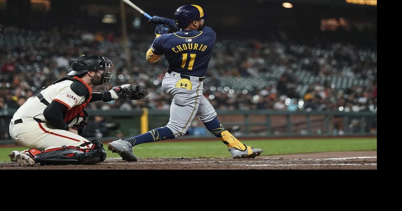 Chourio homers, Montas pitches 6 scoreless innings as Brewers shut out Giants 3-0