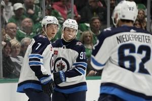 Stars rookie Logan Stankoven scores in 3rd consecutive game, a 4-1 win over Jets for Central lead