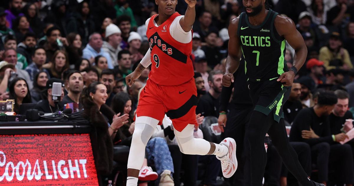 Barrett, Raptors hit mid-season with upset win over Celtics