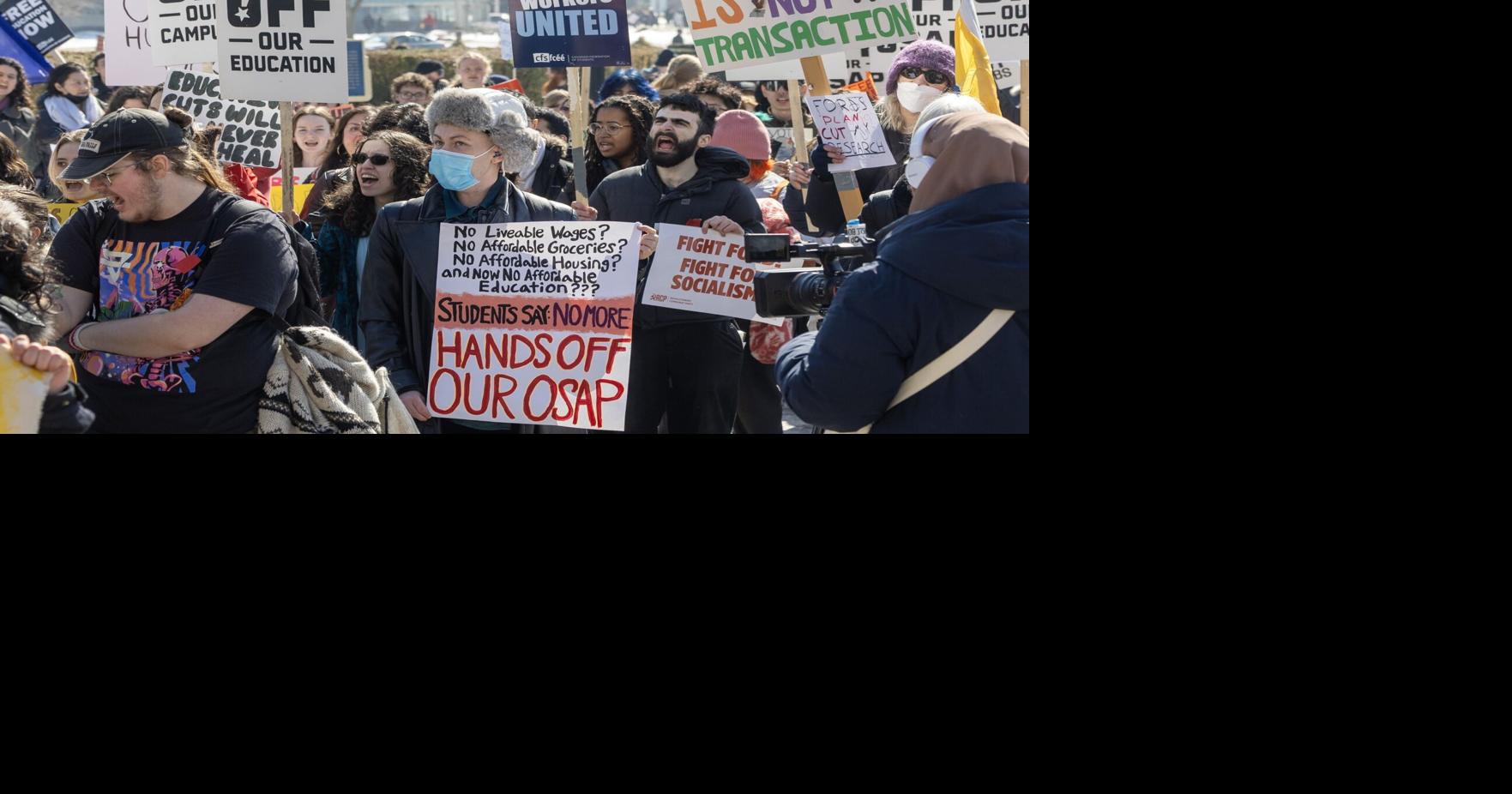 Rally over OSAP changes gets heated as protesters clash with police at Queen&rsquo;s Park