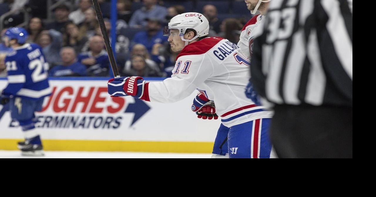 Evans scores again as Canadiens down Lightning 5-2