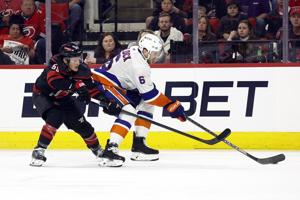 Drury, Noesen help Hurricanes beat Islanders 6-3 to clinch NHL playoff 1st-round series in 5 games