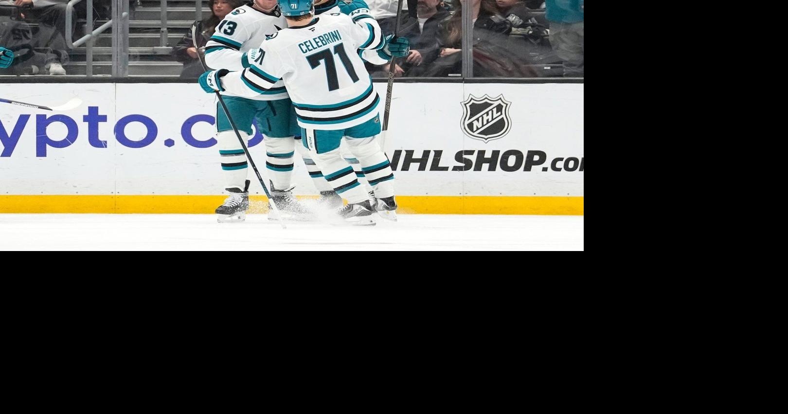 Celebrini extends point streak to 12 games as Sharks beat Kings 4-3 in overtime