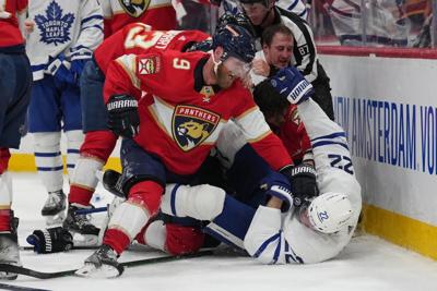 Panthers' Bennett fined for cross-check on Maple Leafs' Bunting