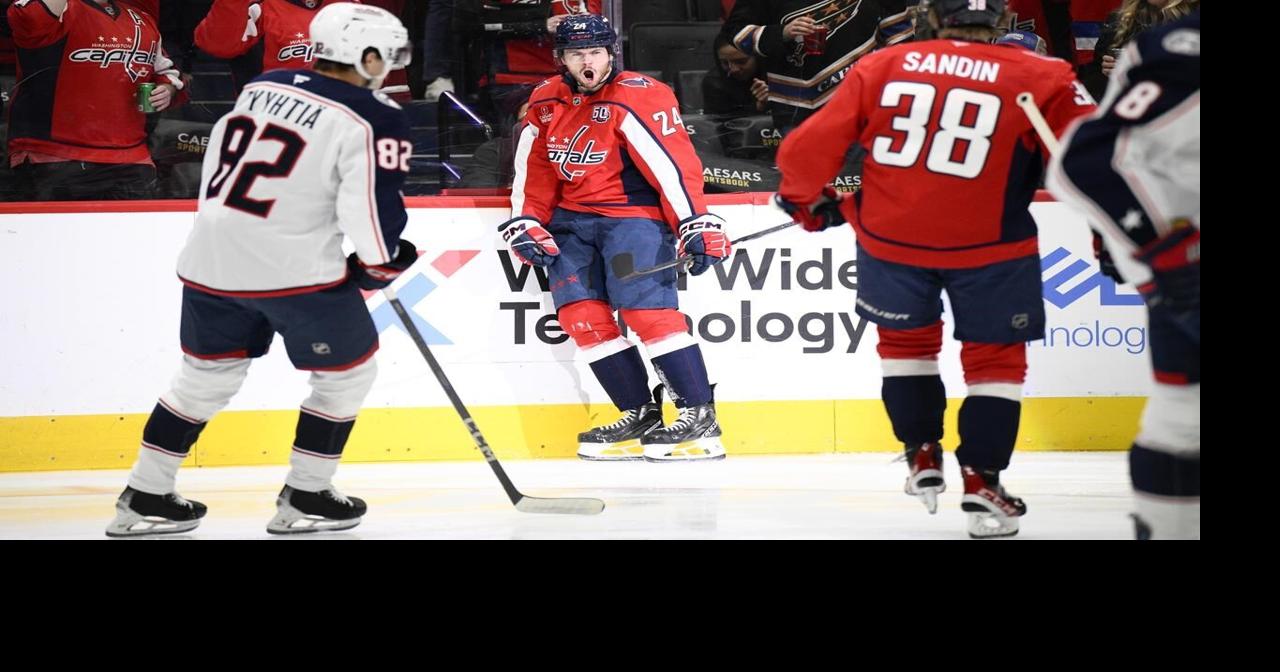 McMichael, Ovechkin power surging Capitals past Blue Jackets 7-2
