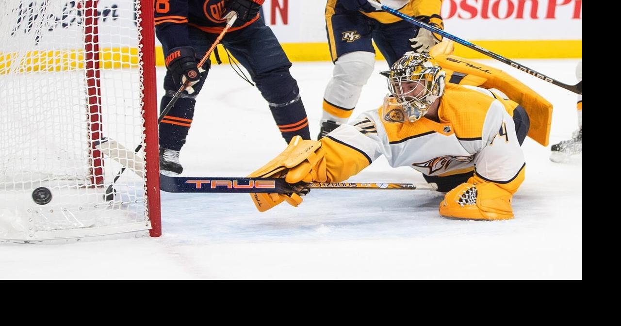 Kane scores three as Oilers pound Predators 7-4