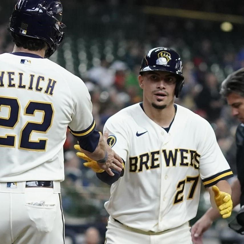 Milwaukee Brewers Christian Yelich 22 Interviewed Editorial Stock