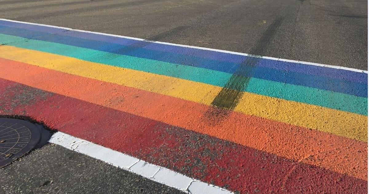 Driver ticketed after skid marks left on Pride crosswalk in Grande Prairie