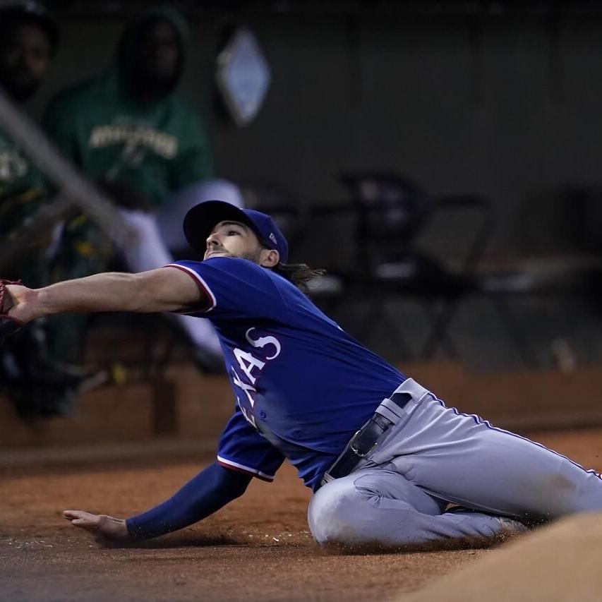 A's benefit from Rangers' defense, win 3-1 for 3rd straight