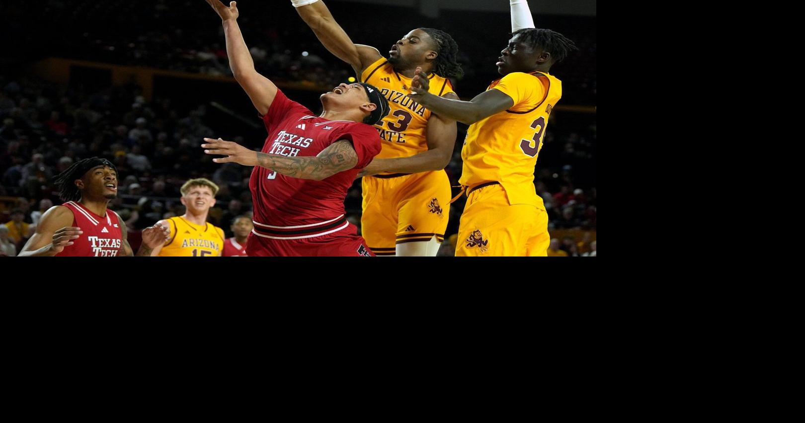 Arizona State upsets No. 13 Texas Tech 72-67 as Red Raiders lose star forward JT Toppin to injury