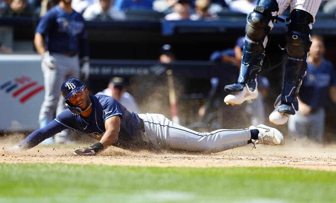 Caballero's tiebreaking double in the 10th lifts Rays past Yankees 2-0