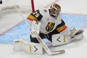 Carter Hart says he has learned and grown since joining the Golden Knights after acquittal