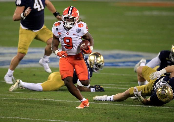 Lawrence, No. 4 Clemson rout No. 2 Notre Dame for ACC title