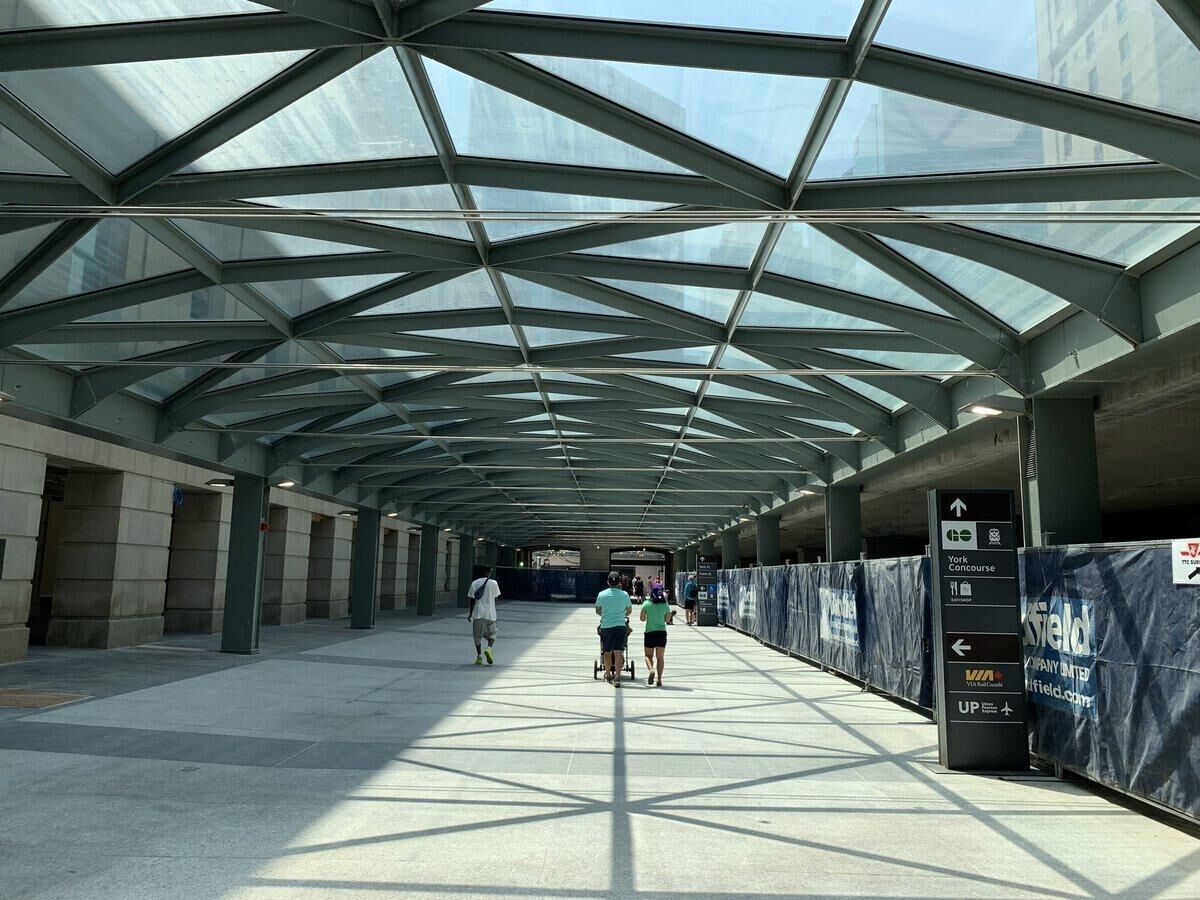 New Union Station glass 'moat' opens as transit hub shifts