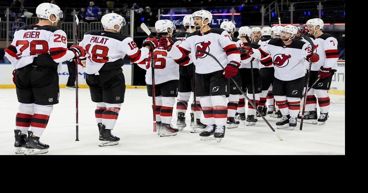 Bratt’s 4-point night helps Devils beat Rangers 5-1