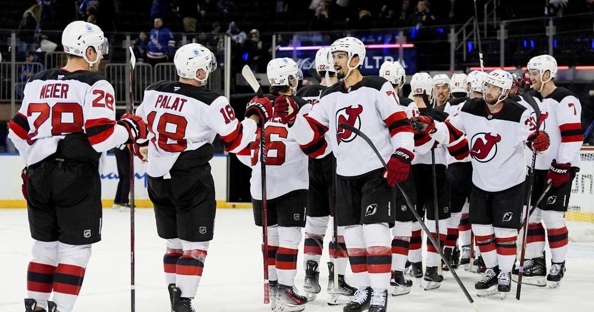 Bratt’s 4-point night helps Devils beat Rangers 5-1